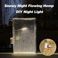 Lámpara de noche nevada DIY BlooGlow™ | Acogedora lámpara de noche invernal para el hogar