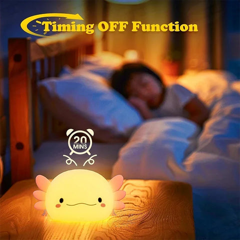 BlooGlow™ Axolotl Nightlight | Cute Companion for Peaceful Nights