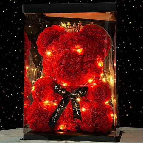 BlooGlow™ Rose Teddy Bear | A Gift of Love That Glows