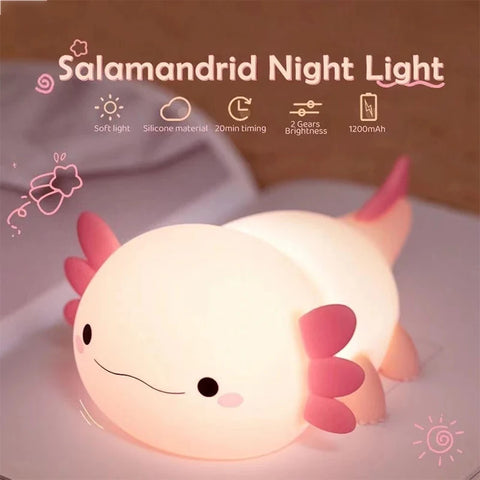 BlooGlow™ Axolotl Nightlight | Cute Companion for Peaceful Nights