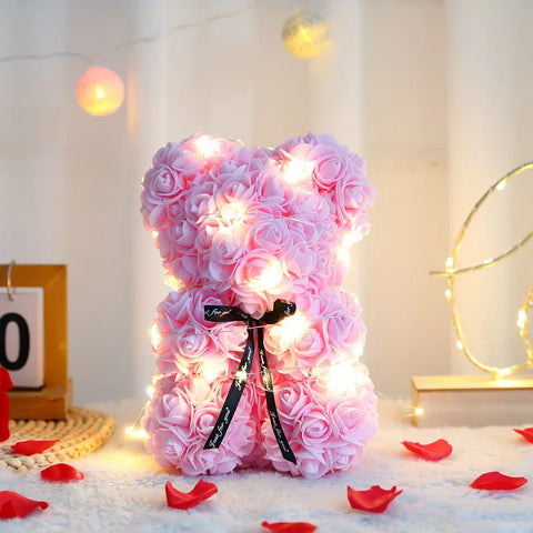 BlooGlow™ Rose Teddy Bear | A Gift of Love That Glows