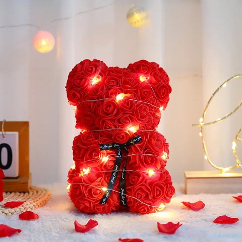 BlooGlow™ Rose Teddy Bear | A Gift of Love That Glows