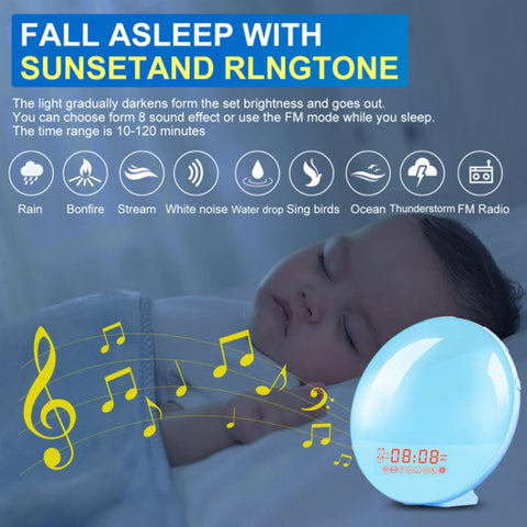 BlooGlow™ Sunrise Simulation Alarm Clock | Wake Up Naturally with Light & Sound