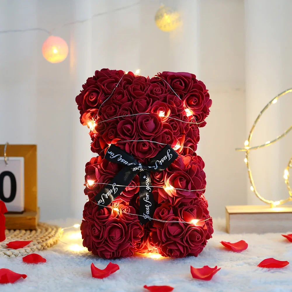 BlooGlow™ Rose Teddy Bear | A Gift of Love That Glows