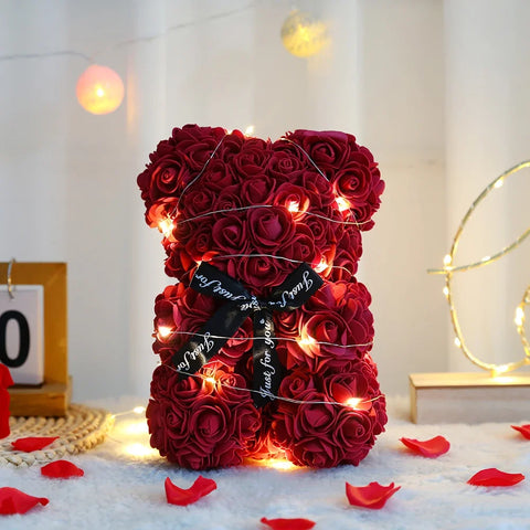 BlooGlow™ Rose Teddy Bear | A Gift of Love That Glows