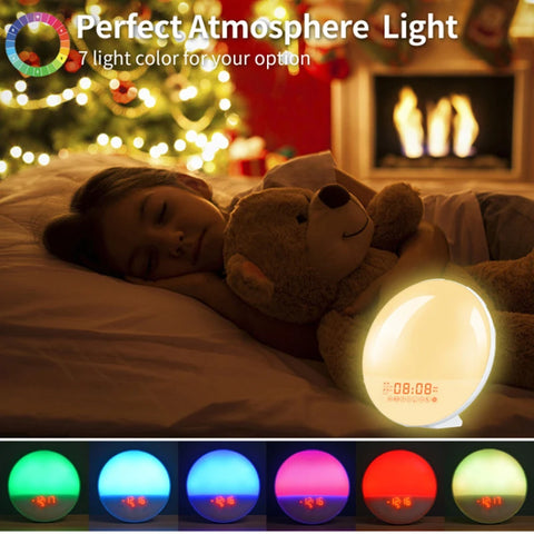 BlooGlow™ Sunrise Simulation Alarm Clock | Wake Up Naturally with Light & Sound